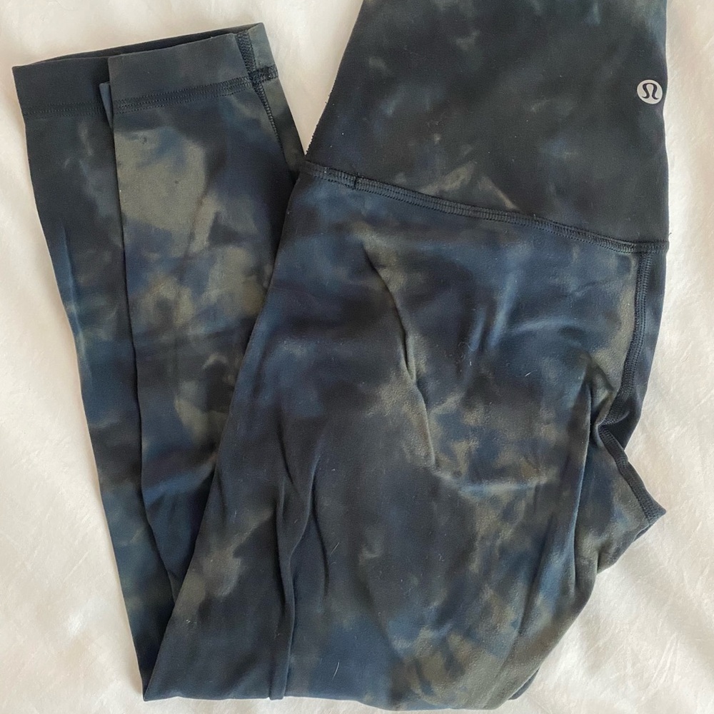 lululemon athletica Black Tie-Dye Leggings
